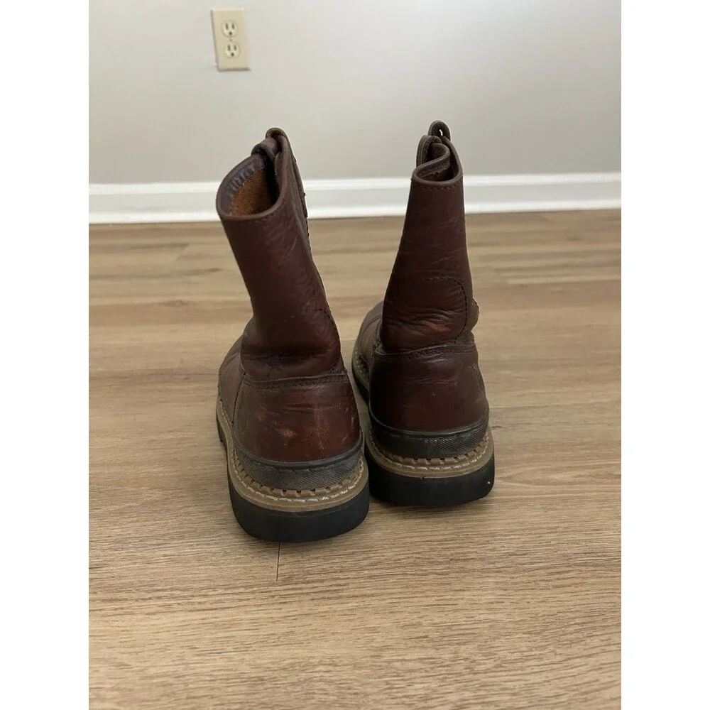 Georgia Boot Boys Sz 6 Little Georgia Giant Wellington Boots Brown Round Toe